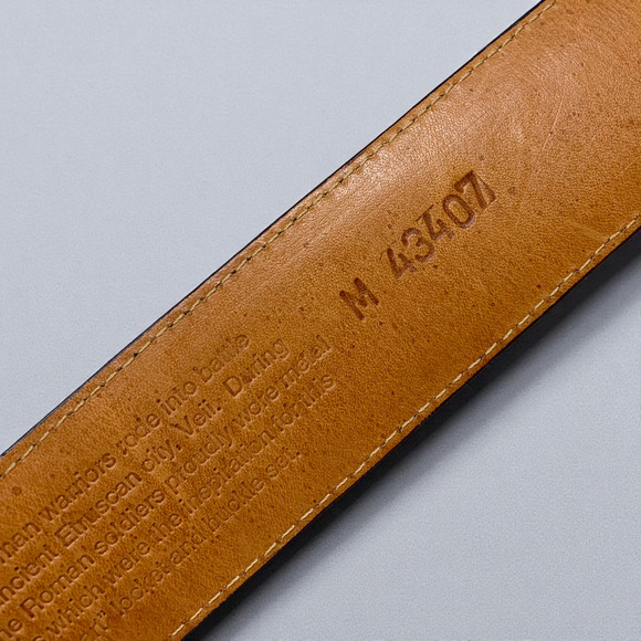 Vintage 1995 Brighton Museum Collection Leather Belt Sz M 43407 Roman Heart main image 4
